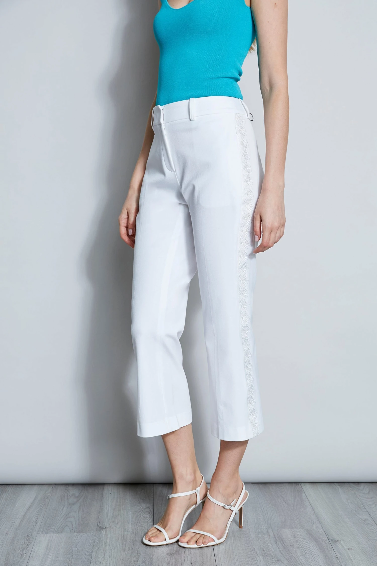 Elie Tahari Embroidered Cropped Pant 6 Elie Tahari Embroidered Cropped Pant