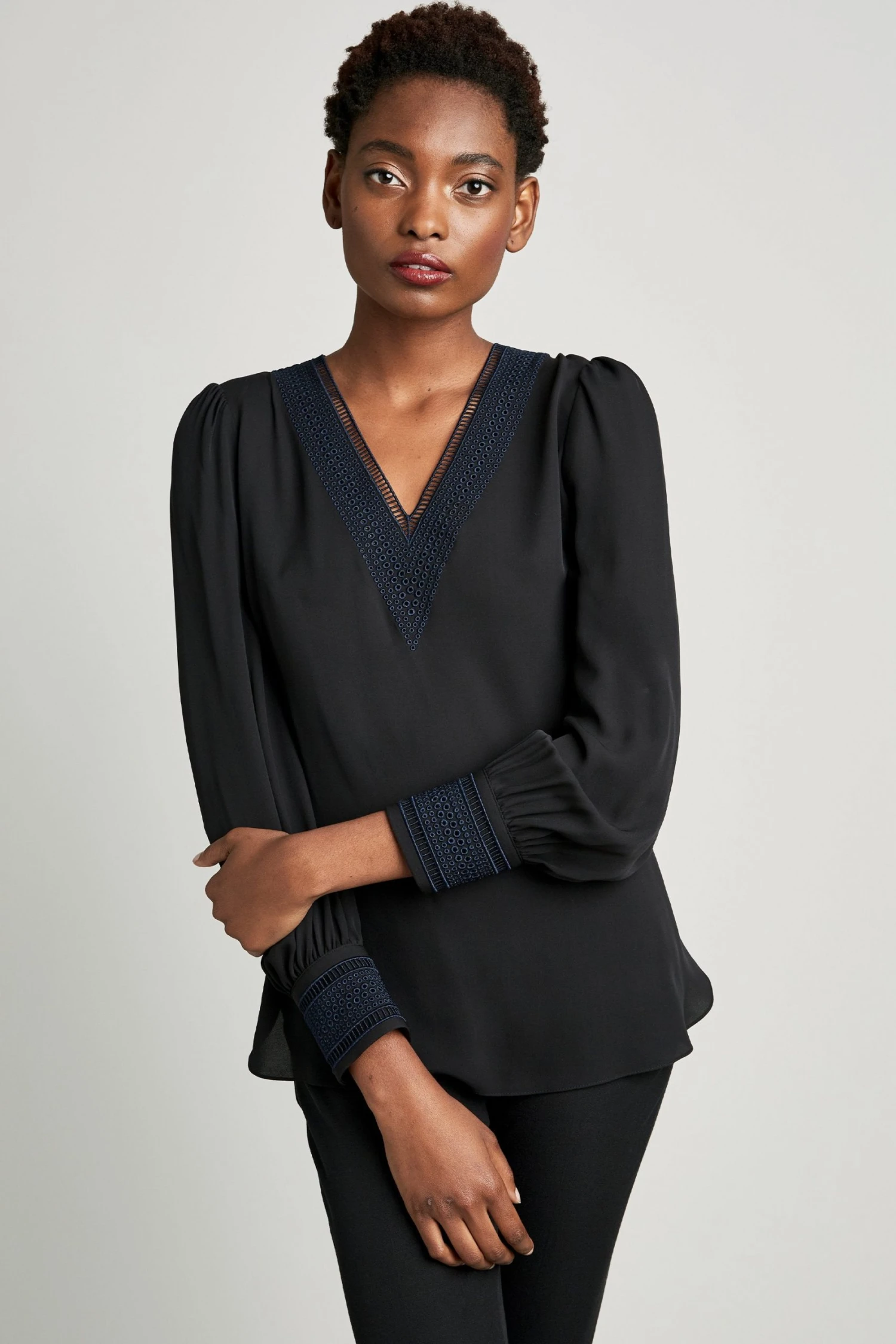 Elie Tahari Embroidered Shirt 5 Elie Tahari Embroidered Shirt