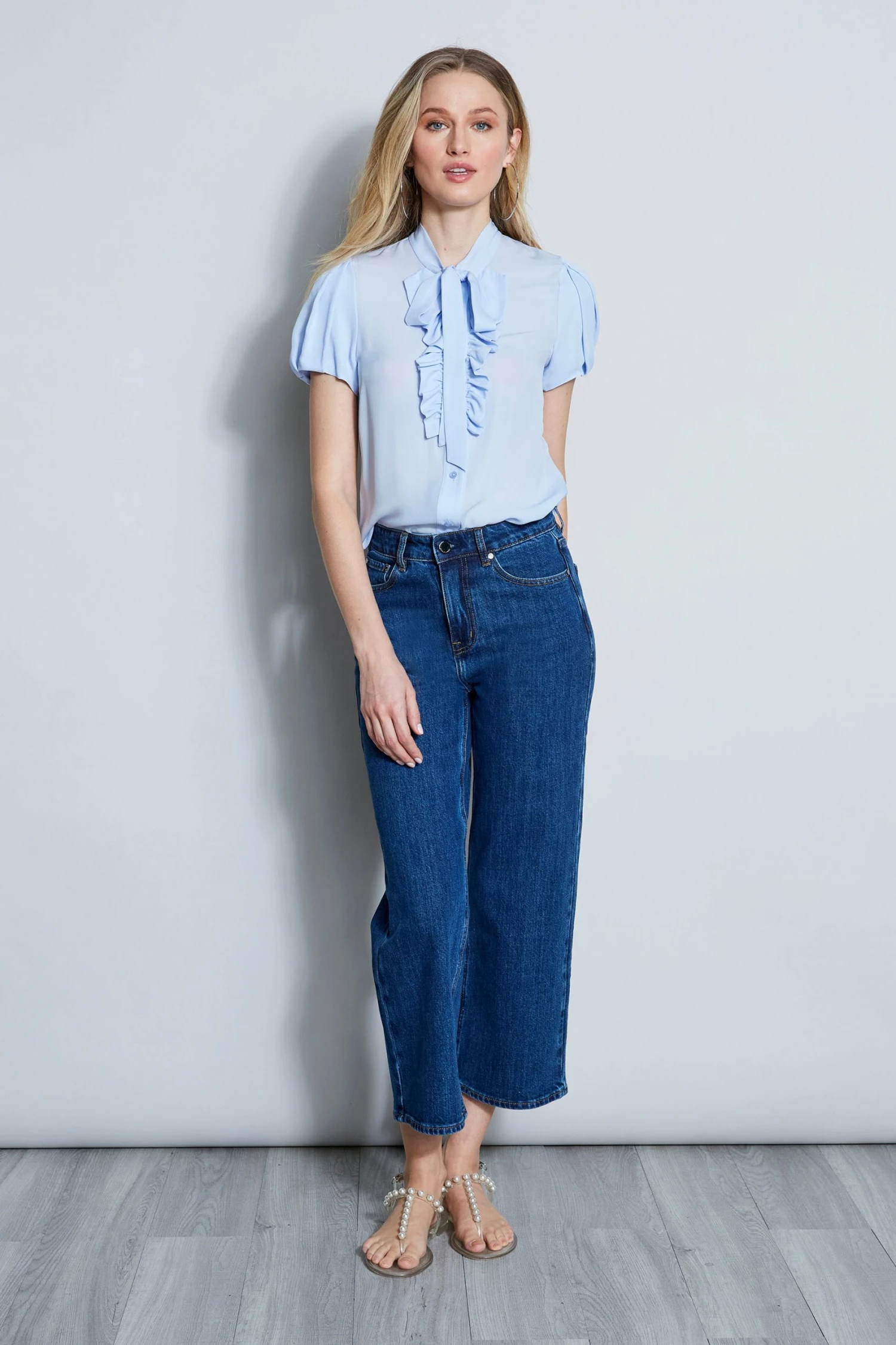 Elie Tahari Summer Delicious Pastels Silk Tie Neck Ruffle Shirt 4 Elie Tahari Summer Delicious Pastels Silk Tie Neck Ruffle Shirt