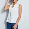 Elie Tahari Silk Ruffle Shirt