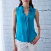 Elie Tahari Silk Ruffle Shirt Tops