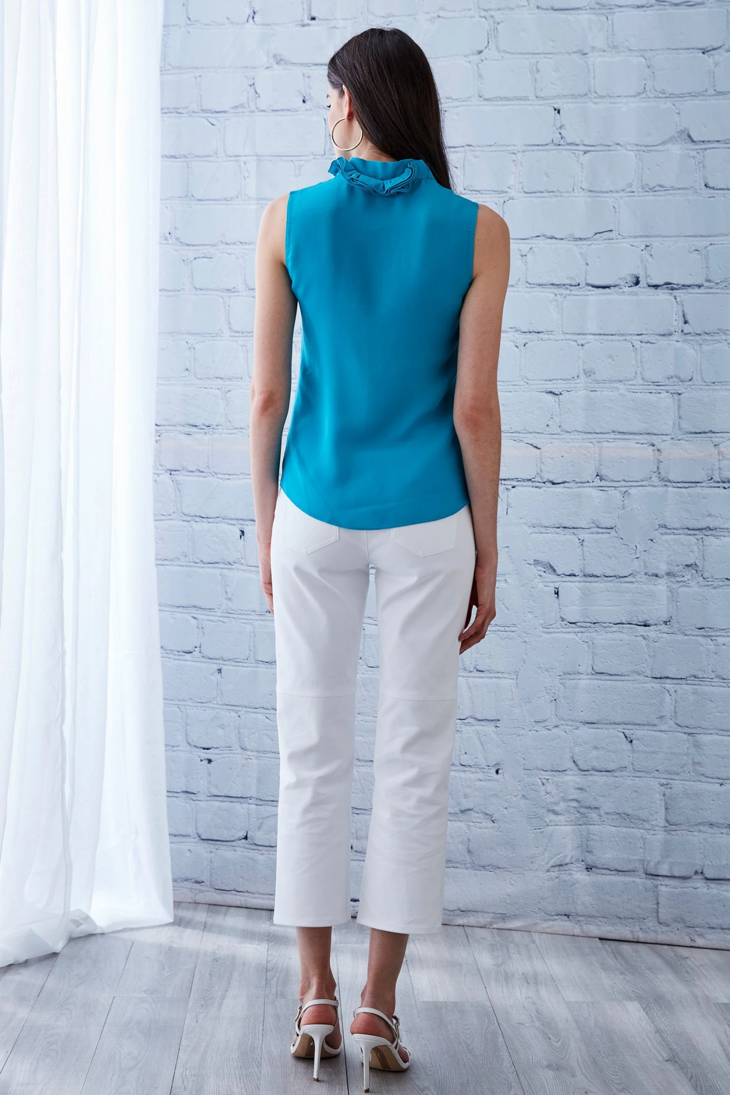 Elie Tahari Silk Ruffle Shirt Tops 5 Elie Tahari Silk Ruffle Shirt Tops