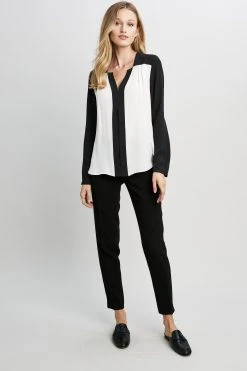 Elie Tahari Two Tone Shirt Tops