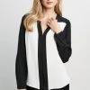 Elie Tahari Two Tone Shirt Tops