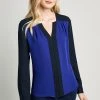 Elie Tahari Two Tone Shirt Tops 1 Elie Tahari Two Tone Shirt Tops