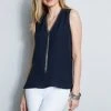 Elie Tahari Tops Sleeveless Chain Shirt