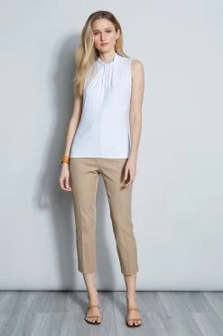 Elie Tahari Sleeveless Mock Twist Knit