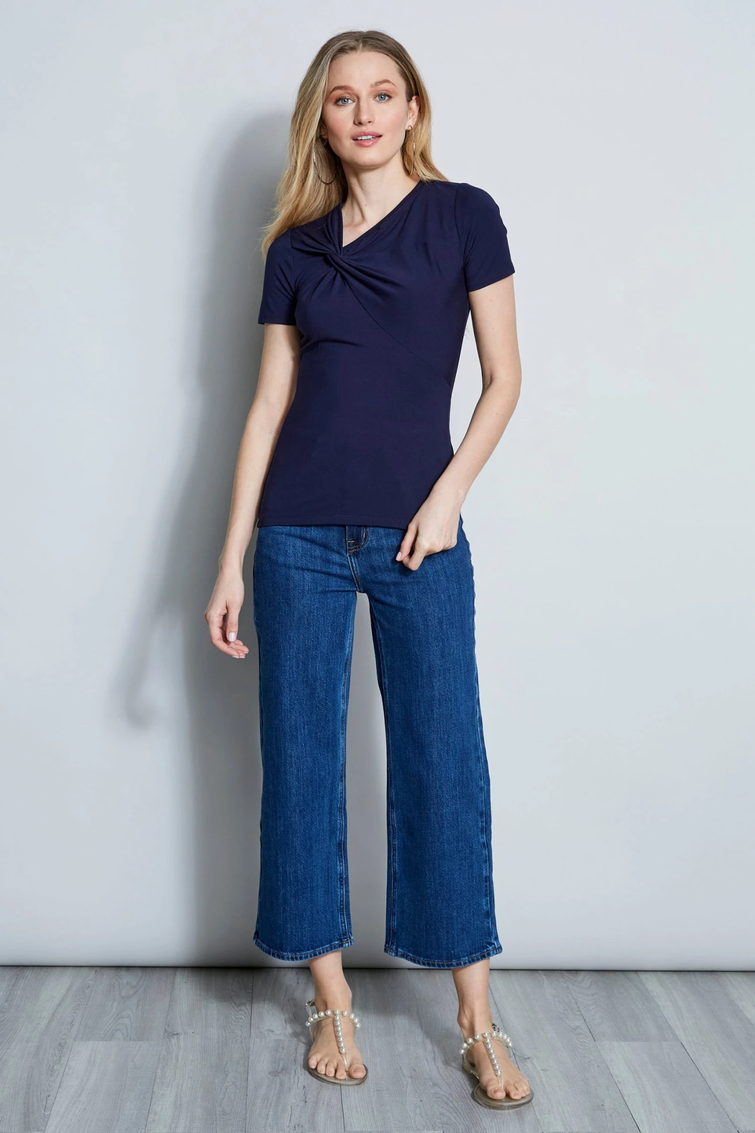 Elie Tahari New Perspectives Asymmetrical Short Sleeve Twist Knit 4 Elie Tahari New Perspectives Asymmetrical Short Sleeve Twist Knit