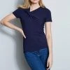 Elie Tahari New Perspectives Asymmetrical Short Sleeve Twist Knit 1 Elie Tahari New Perspectives Asymmetrical Short Sleeve Twist Knit