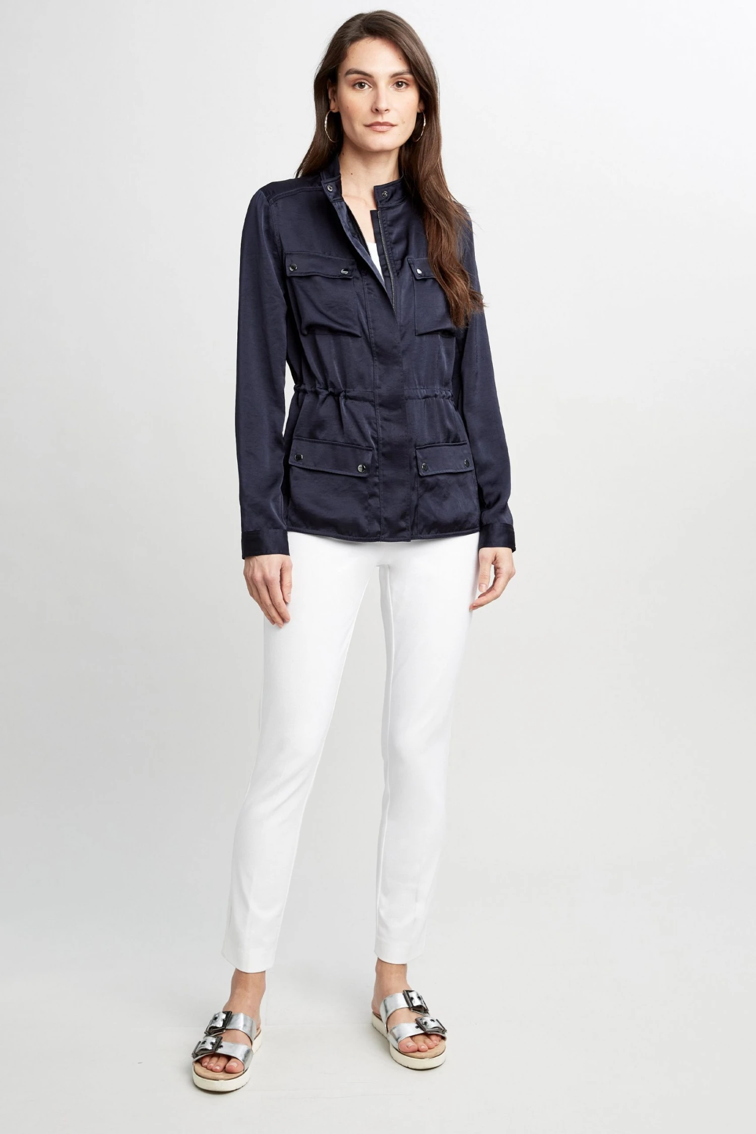 E5027201_CARGOSATINJACKET_STARGAZER_1HERO_0010.jpg Elie Tahari Cargo Satin Jacket
