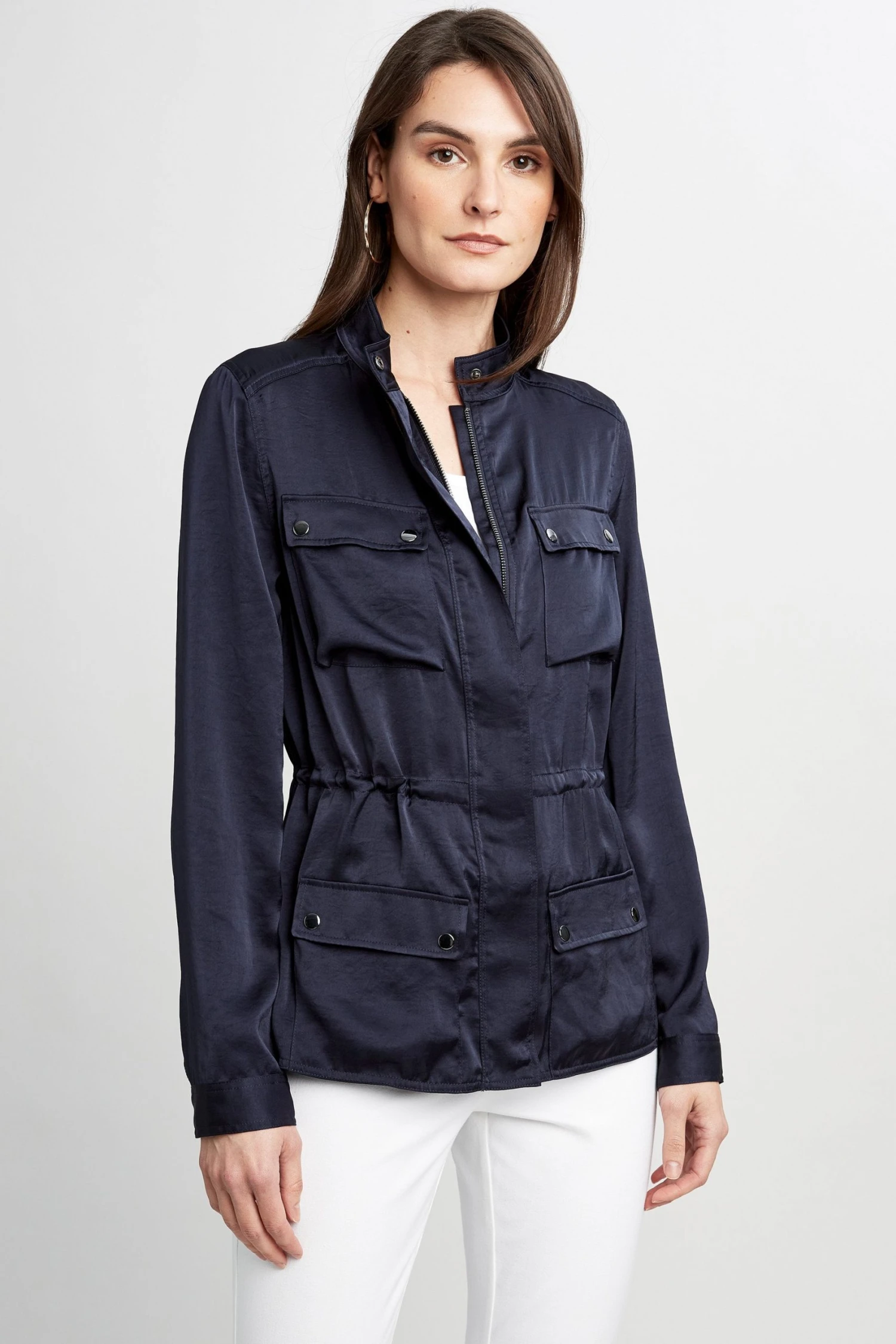 E5027201_CARGOSATINJACKET_STARGAZER_2FRONT_0017.jpg Elie Tahari Cargo Satin Jacket