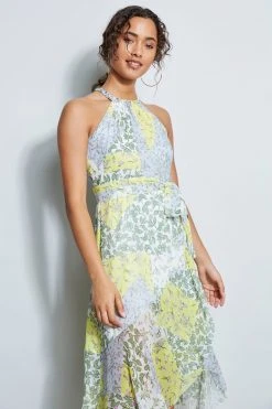 Elie Tahari Dress Musings Silk Patchwork Halter Dress 13 Elie Tahari Dress Musings Silk Patchwork Halter Dress