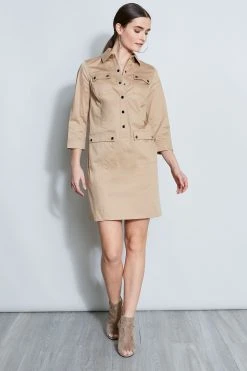Elie Tahari Safari Shirt Dress 10 Elie Tahari Safari Shirt Dress