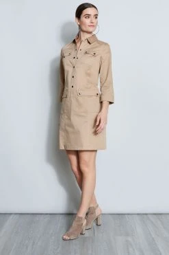 Elie Tahari Safari Shirt Dress 9 Elie Tahari Safari Shirt Dress