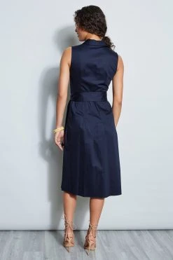 Elie Tahari Embroidered Tie Dress