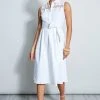Elie Tahari Embroidered Tie Dress