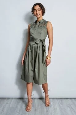 Elie Tahari Dress Musings Embroidered Tie Dress 9 Elie Tahari Dress Musings Embroidered Tie Dress