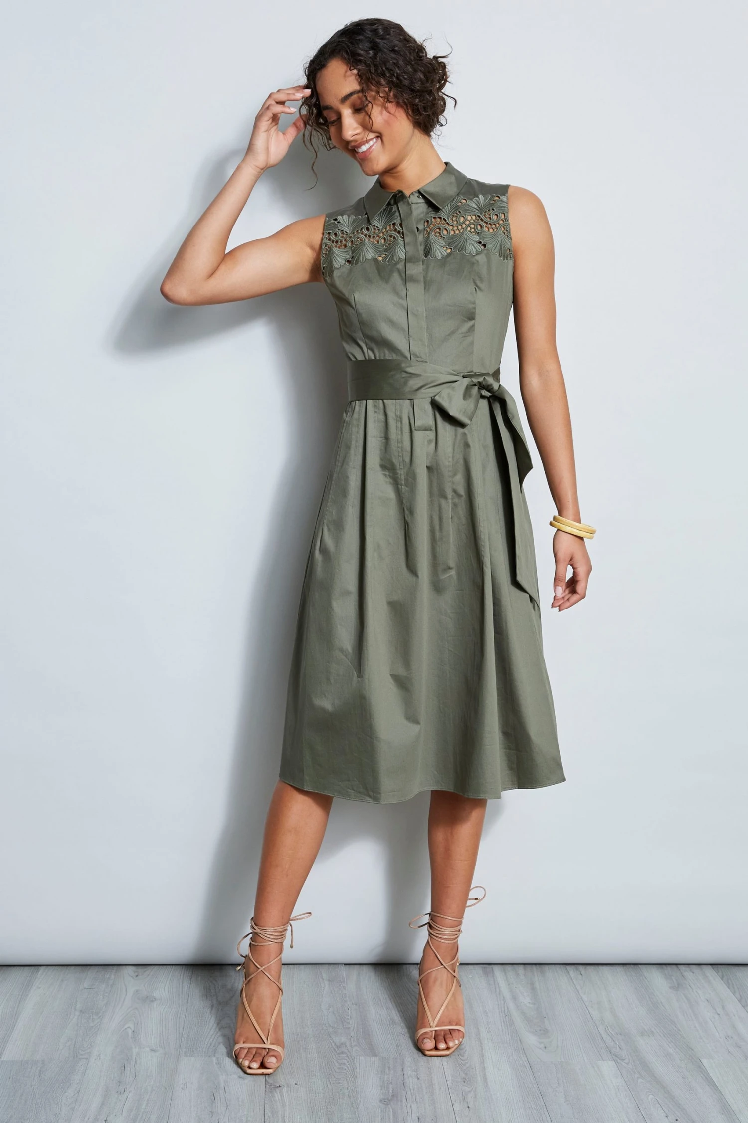 Elie Tahari Dress Musings Embroidered Tie Dress 3 Elie Tahari Dress Musings Embroidered Tie Dress