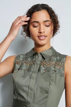 Elie Tahari Dress Musings Embroidered Tie Dress 8 Elie Tahari Dress Musings Embroidered Tie Dress