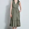 Elie Tahari Cotton Midi Dress