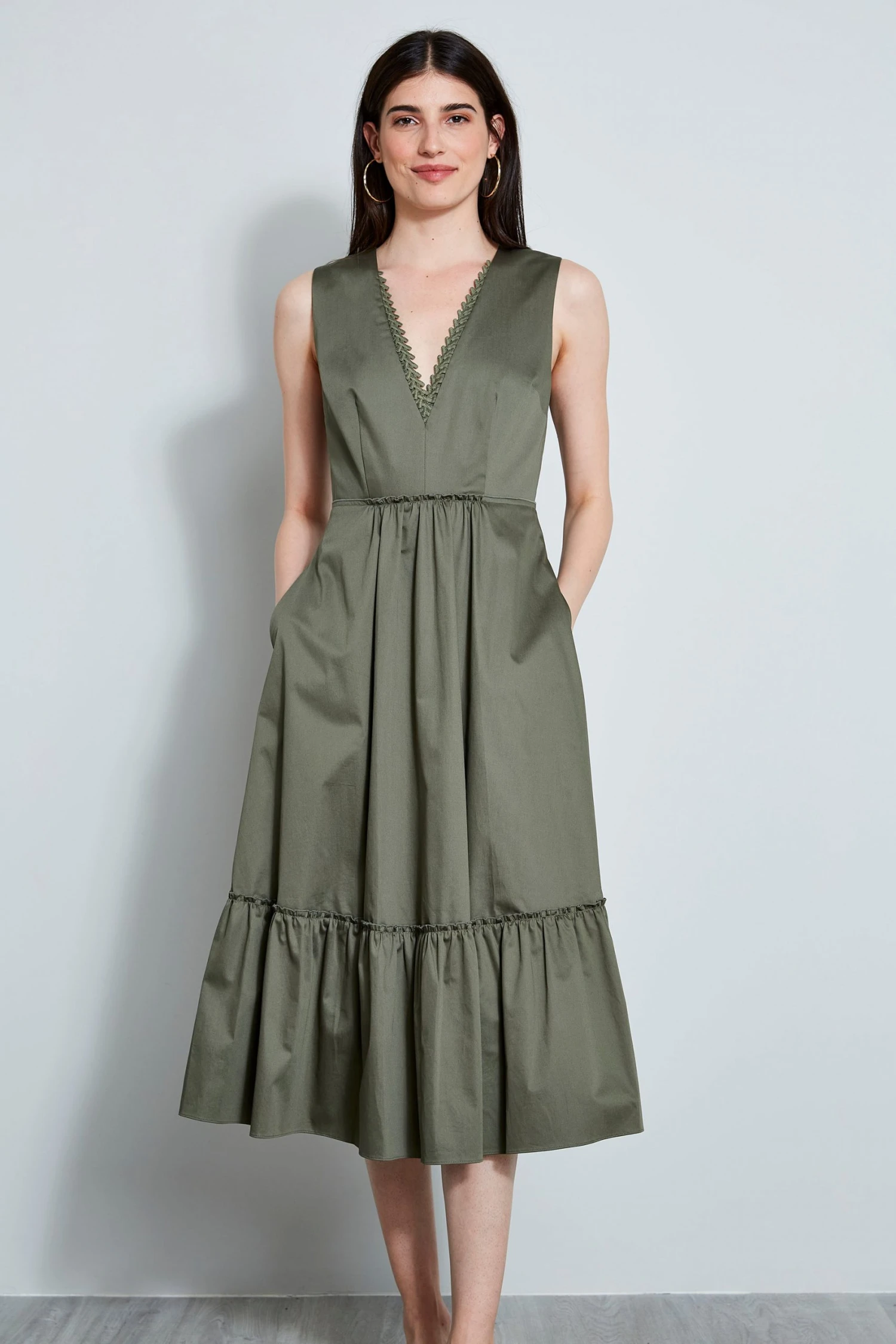 Elie Tahari Cotton Midi Dress 7 Elie Tahari Cotton Midi Dress