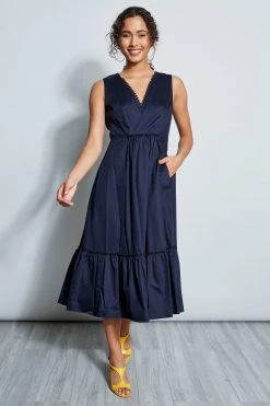 Elie Tahari Dress Musings Cotton Midi Dress