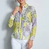 Elie Tahari Patchwork Long Sleeve Shirt