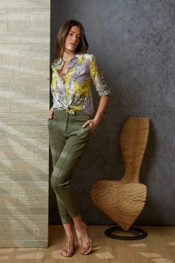 Elie Tahari Patchwork Long Sleeve Shirt