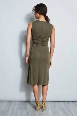 Elie Tahari Ruched Midi Dress 9 Elie Tahari Ruched Midi Dress