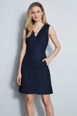Elie Tahari Basketweave Bar Dress
