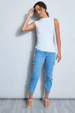 Elie Tahari New Perspectives Ruched Tank