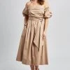 Elie Tahari Topaz Off Shoulder Midi Dress 1 Elie Tahari Topaz Off Shoulder Midi Dress