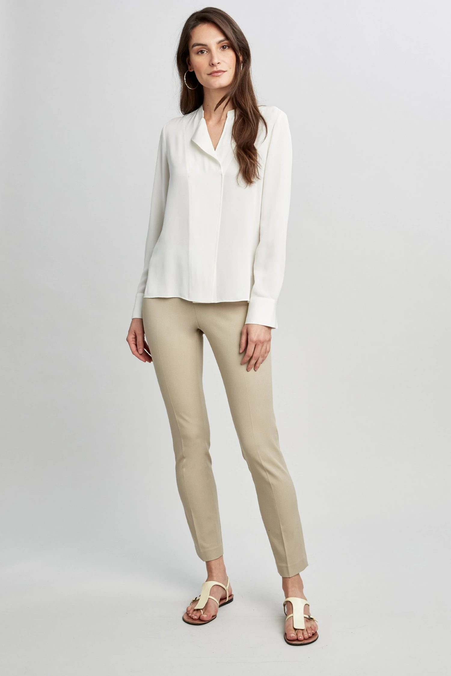 Elie Tahari Band Collar Shirt 4 Elie Tahari Band Collar Shirt
