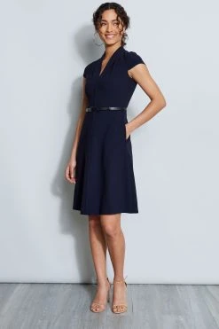 Elie Tahari Judith Belted Dress Dresses & Jumpsuits