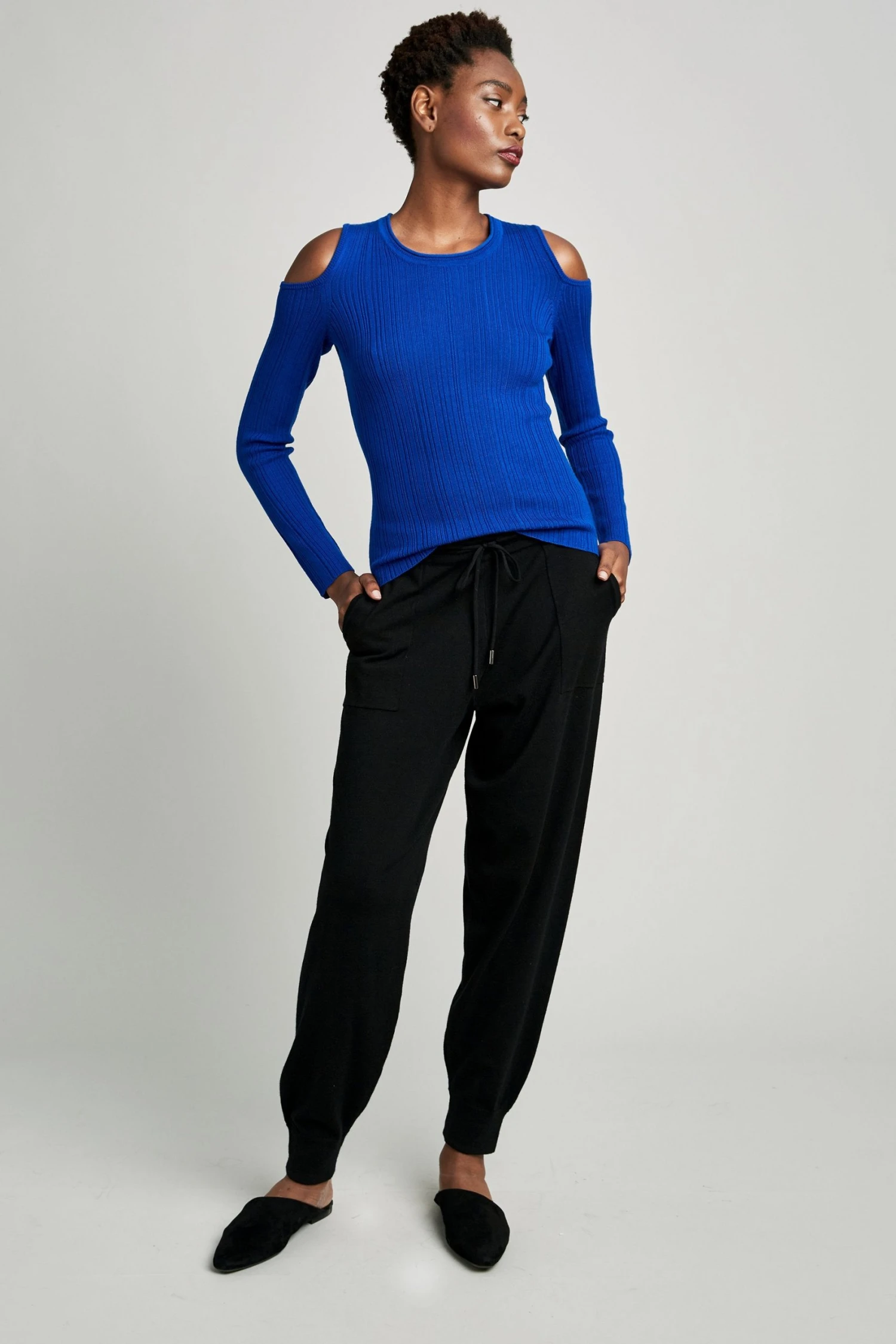 Elie Tahari Cold Shoulder Sweater 4 Elie Tahari Cold Shoulder Sweater