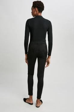 Elie Tahari Vegan Suede Legging Pants