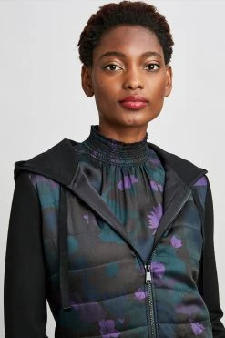 Elie Tahari Print Combo Puffer Jacket Jackets & Blazers 10 Elie Tahari Print Combo Puffer Jacket Jackets & Blazers