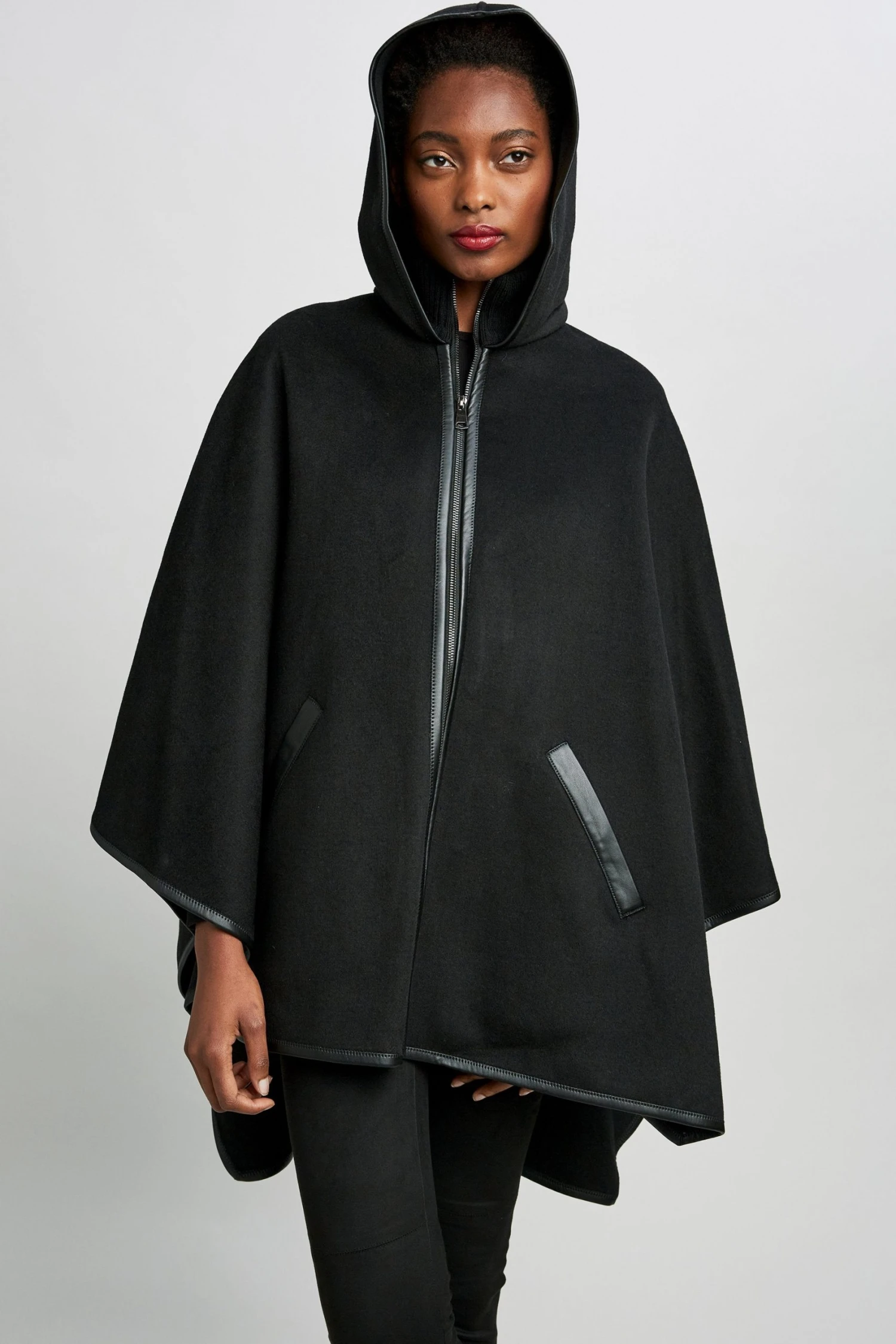 Elie Tahari Hooded Wool Cape 4 Elie Tahari Hooded Wool Cape