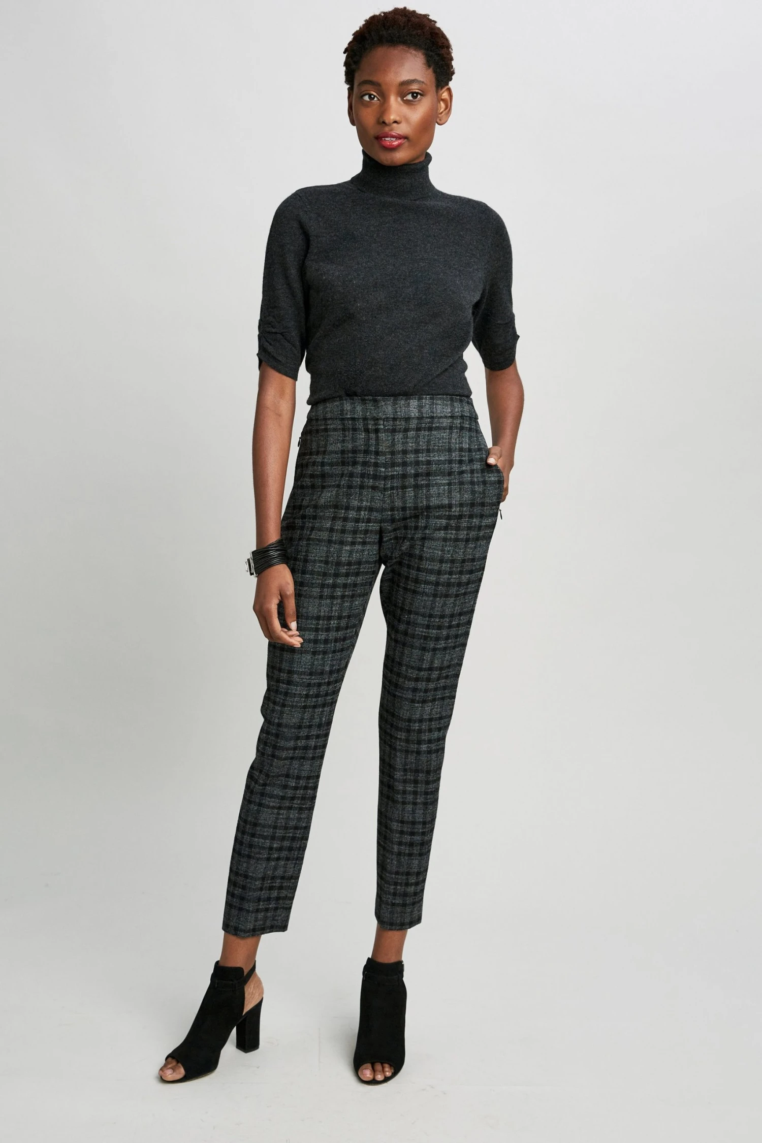 Elie Tahari Plaid Slim Ankle Pant Pants 5 Elie Tahari Plaid Slim Ankle Pant Pants