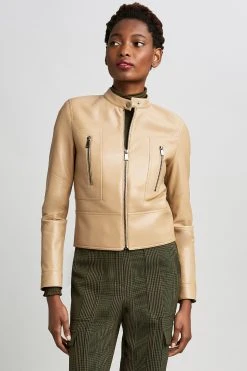 Elie Tahari Vegan Leather Jacket
