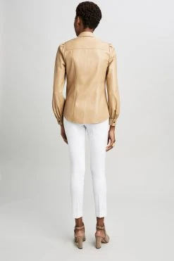 Elie Tahari Vegan Leather Shacket