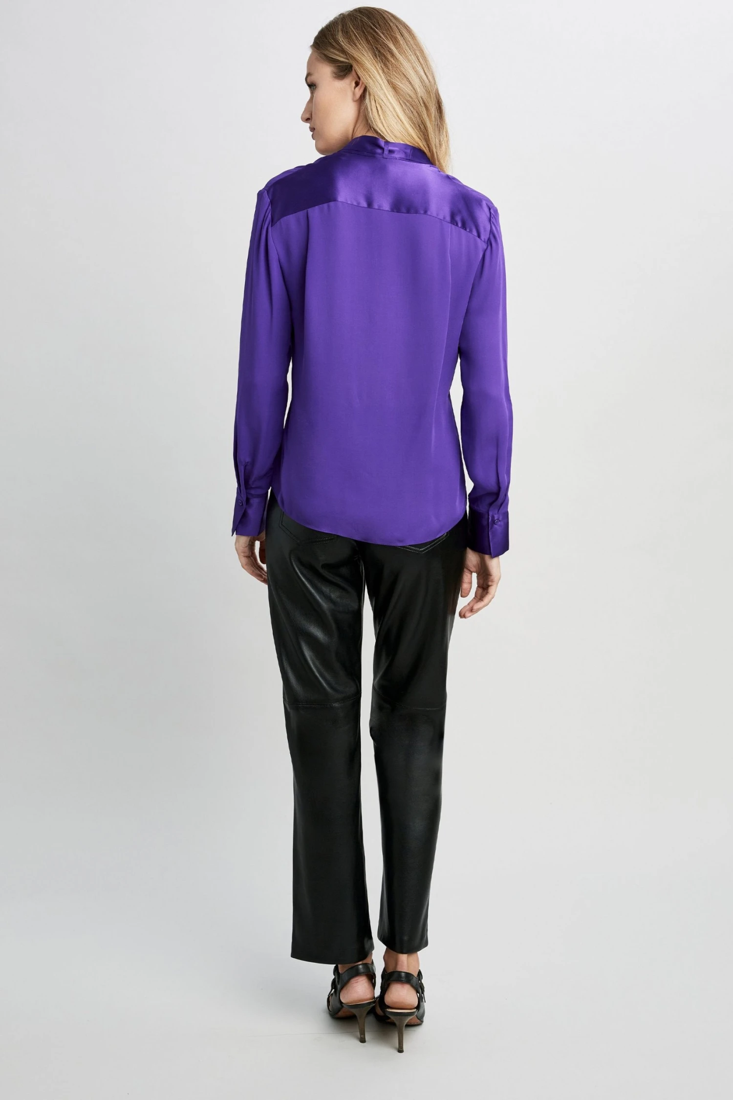 Elie Tahari Satin Combo Shirt 6 Elie Tahari Satin Combo Shirt