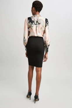 Elie Tahari Vegan Panel Skirt Skirts