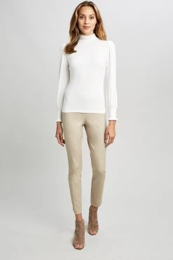 Elie Tahari Smocked Turtleneck Knit 8 Elie Tahari Smocked Turtleneck Knit