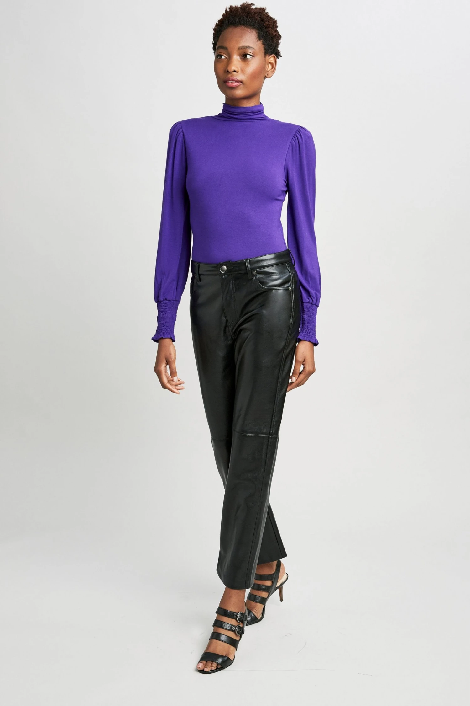 Elie Tahari Smocked Turtleneck Knit 5 Elie Tahari Smocked Turtleneck Knit