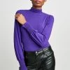 Elie Tahari Smocked Turtleneck Knit