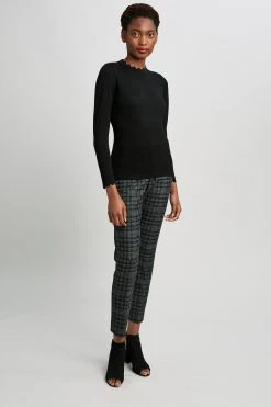 Elie Tahari Scallop Long Sleeve Sweater Sweaters 9 Elie Tahari Scallop Long Sleeve Sweater Sweaters