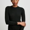 Elie Tahari Scallop Long Sleeve Sweater Sweaters