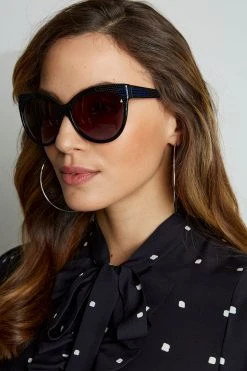 Elie Tahari Oversized Detail Sunglasses