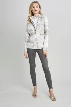 Elie Tahari Marble Hooded Jacket